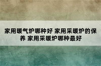 家用暖气炉哪种好 家用采暖炉的保养 家用采暖炉哪种最好